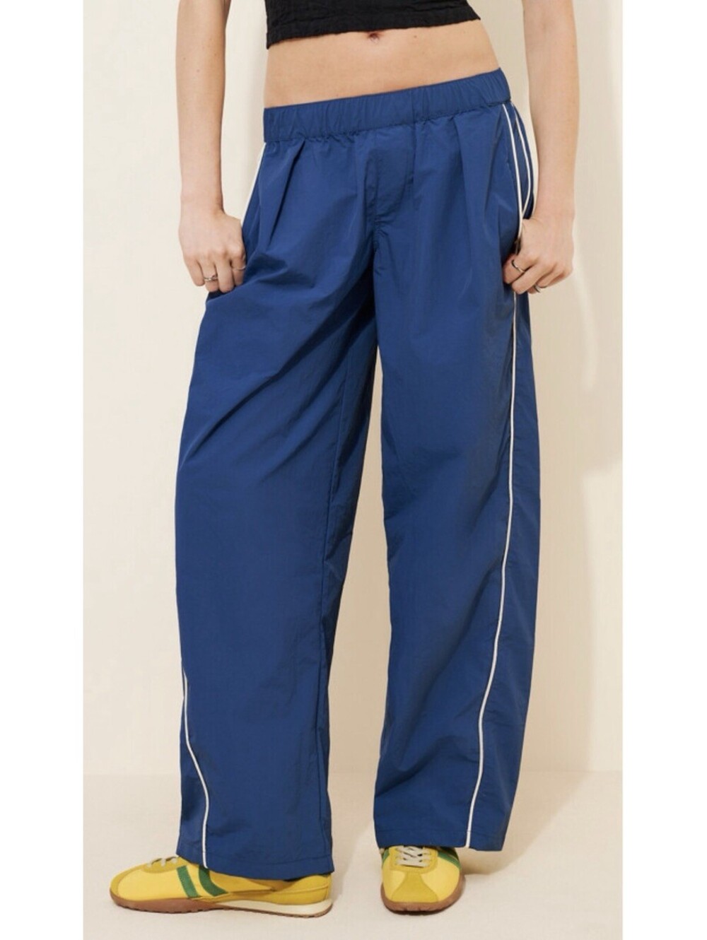 NEW BDG Urban Outfitters Best Yet Baggy Wide Leg Track Pants Blue XXS NWT